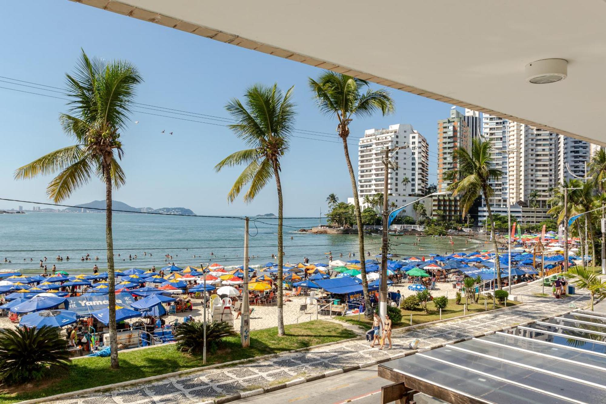 Apto - Predio De Frente Para Praia - Asturias - Guaruja - 2 Vagas Garagem - Wi-Fi E Ar Condicionado Eksteriør bilde